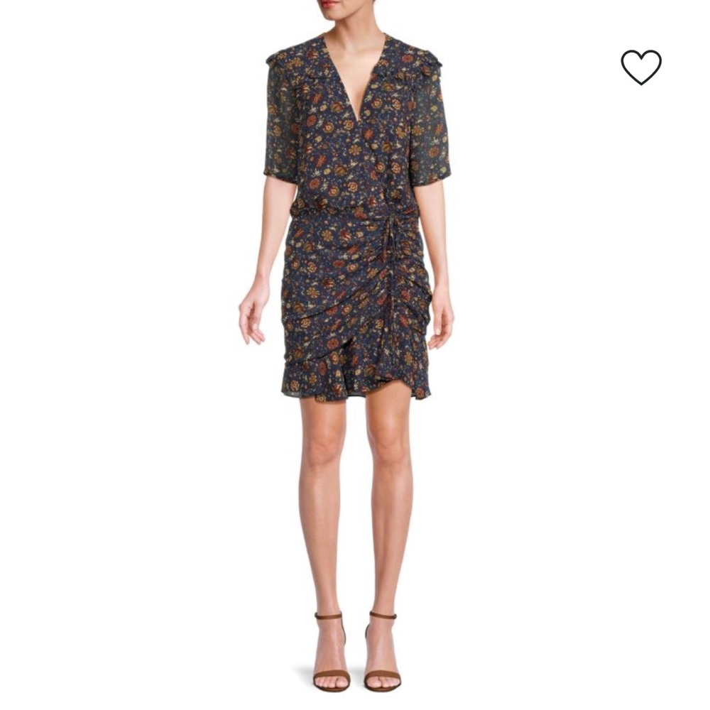 Veronica Beard Dakota Dress in Navy Floral
